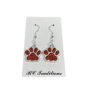 3/$25 Paw Print Dangle Earrings
